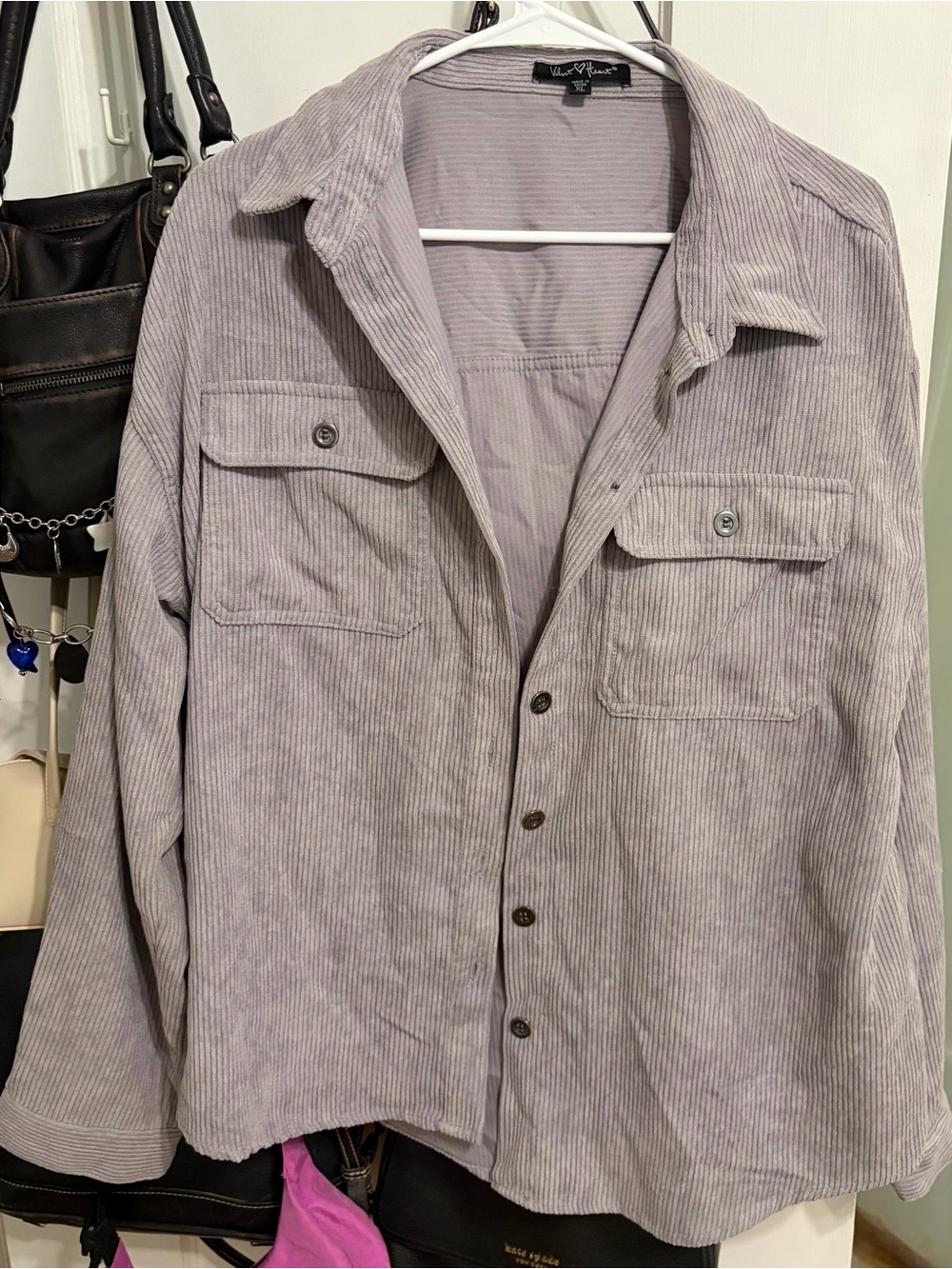 Velvet Heart Women’s Light Lavender Corduroy Overshirt